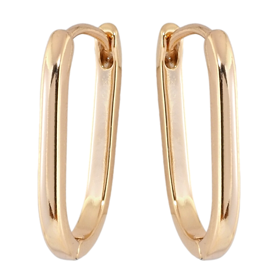 Сережки Xuping Позолота 18K колечка Овальні фото №1