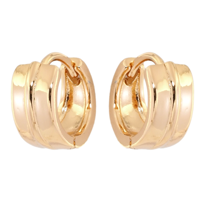 Сережки Xuping Позолота 18K колечка Широкі фото №7