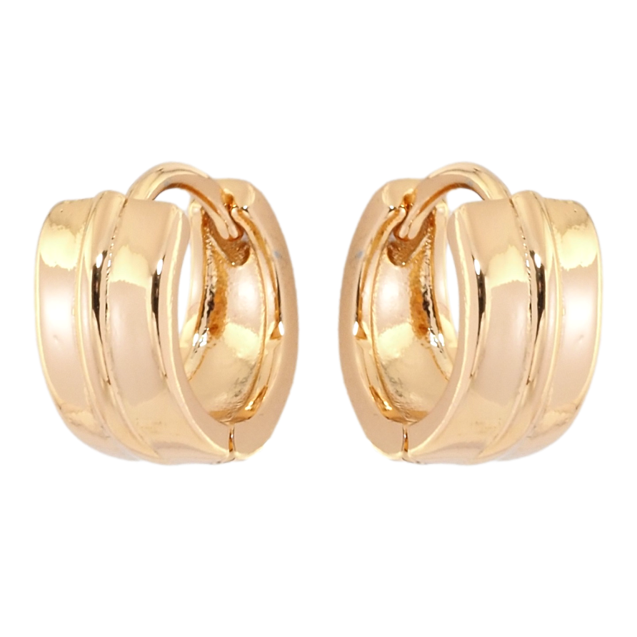 Сережки Xuping Позолота 18K колечка Широкі фото №1