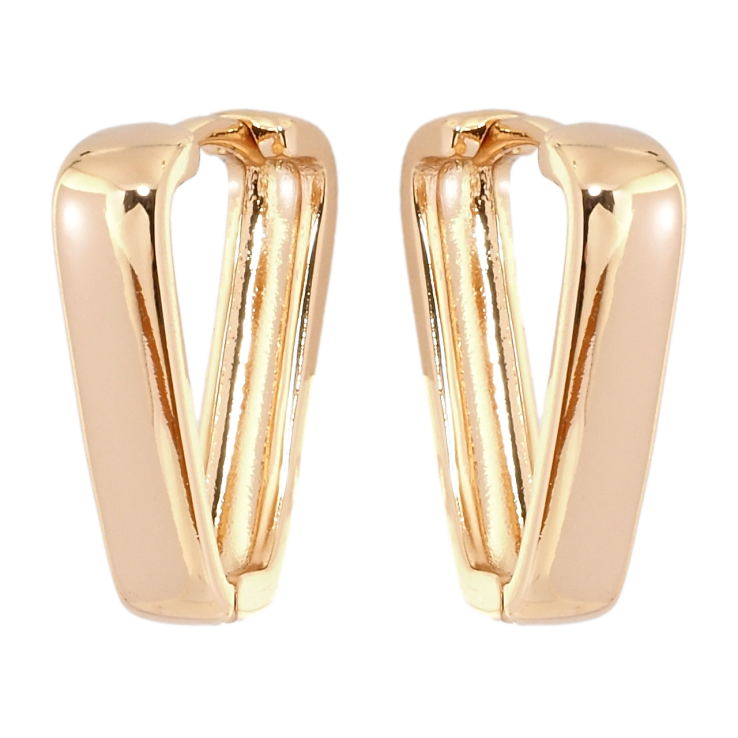 Сережки Xuping Позолота 18K колечка Трикутні фото №22