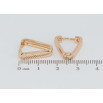 Серьги Xuping Позолота 18K колечки Треугольные фото №2