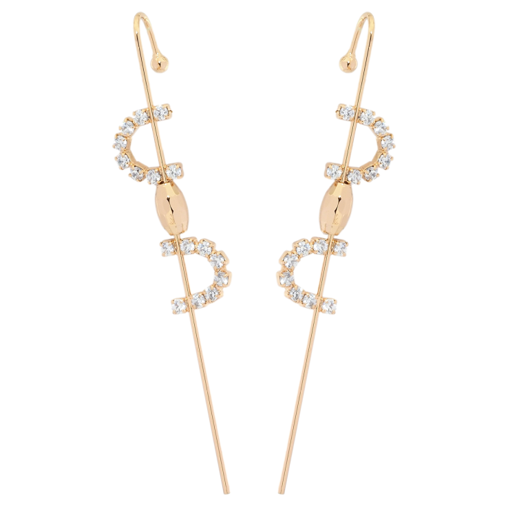 Серьги Xuping Позолота 18K каффа-игла Декоративный узор с цирконием фото №10