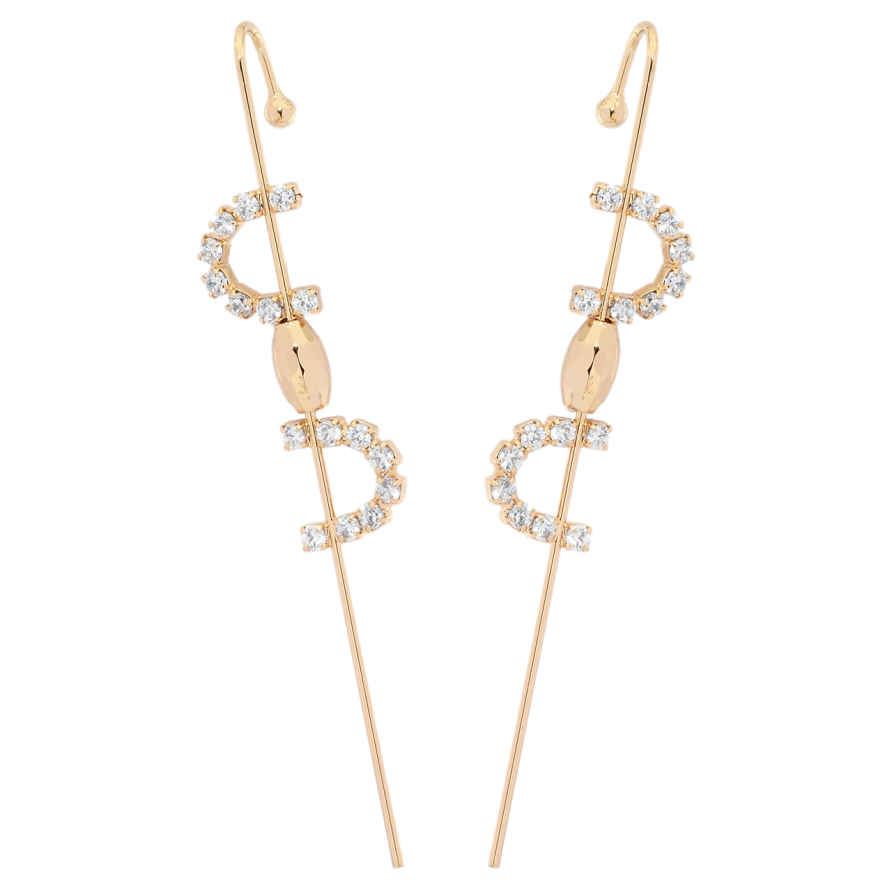 Серьги Xuping Позолота 18K каффа-игла Декоративный узор с цирконием фото №1