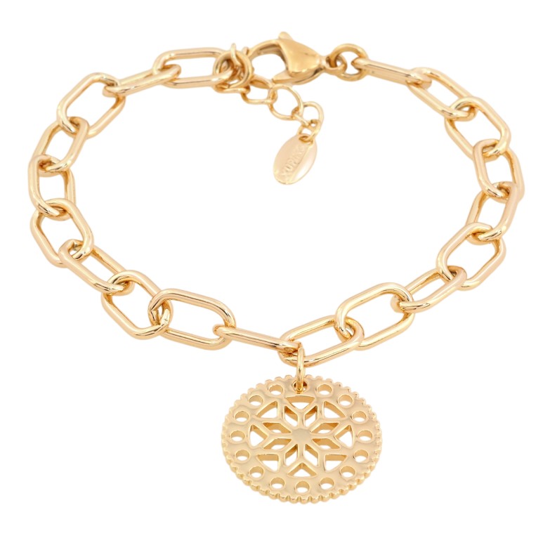 Браслет Xuping Позолота 18K Якорная цепочка с подвеской длина с доп.цепочкой 19-22см х 7мм фото №1 Браслет Xuping Позолота 18K Якорная цепочка с подвеской длина с доп.цепочкой 19-22см х 7мм фото №1