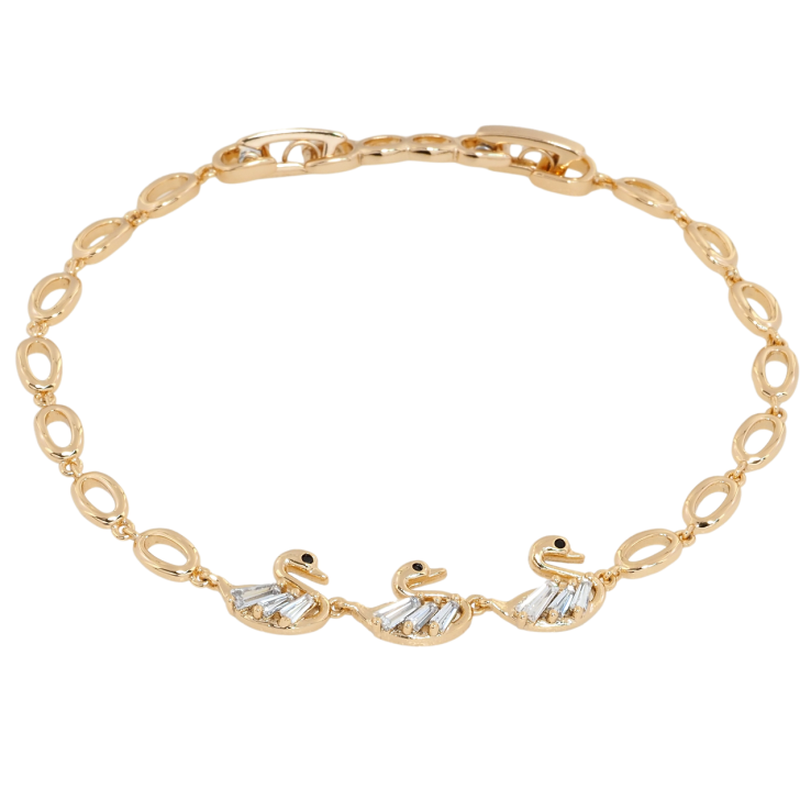 Браслет Xuping Позолота 18K Три лебедя длина с доп.замком 17,19см х 4мм фото №8