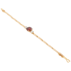 Браслет Xuping Позолота 18K Червоний фіаніт з цирконами довжина з дод. замком 17.5,19.5см х 2.5мм фото №2