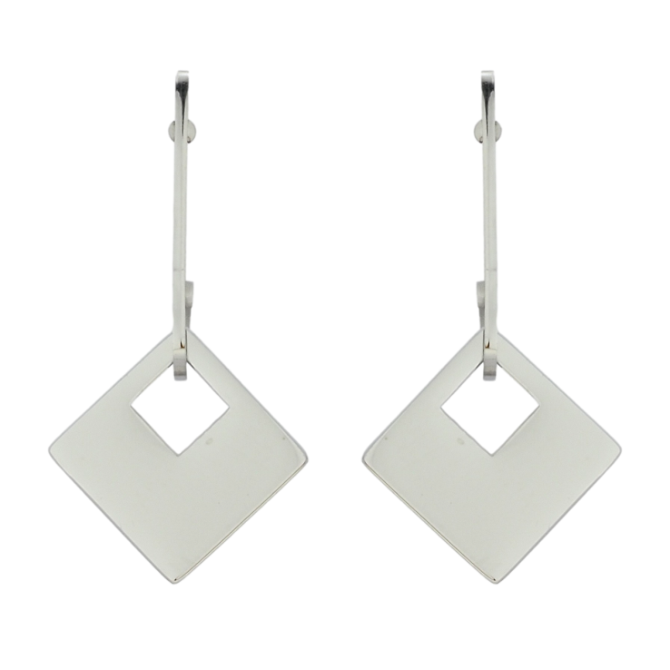 Серьги Xuping TTM Stainless Steel цвет Родий пусеты Ромбовые подвески фото №8 Серьги Xuping TTM Stainless Steel цвет Родий пусеты Ромбовые подвески фото №8