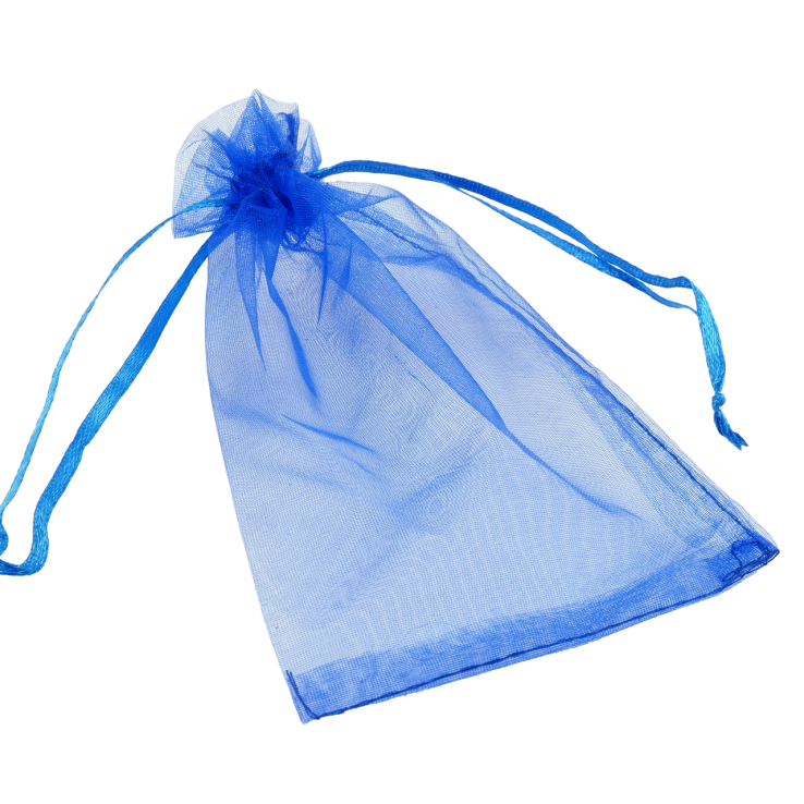 Мешочек подарочный из органзы Синий размер 10х15см цена за 1 шт. фото №2