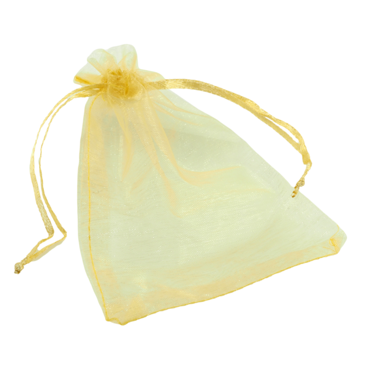Мішечок подарунковий з органзи Жовтий розмір 10х15см ціна за 1 шт. фото №6