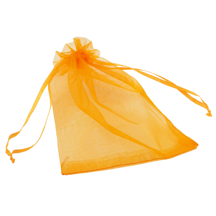 Мешочек подарочный из органзы Оранжевый размер 12х17см цена за 1 шт. фото №4