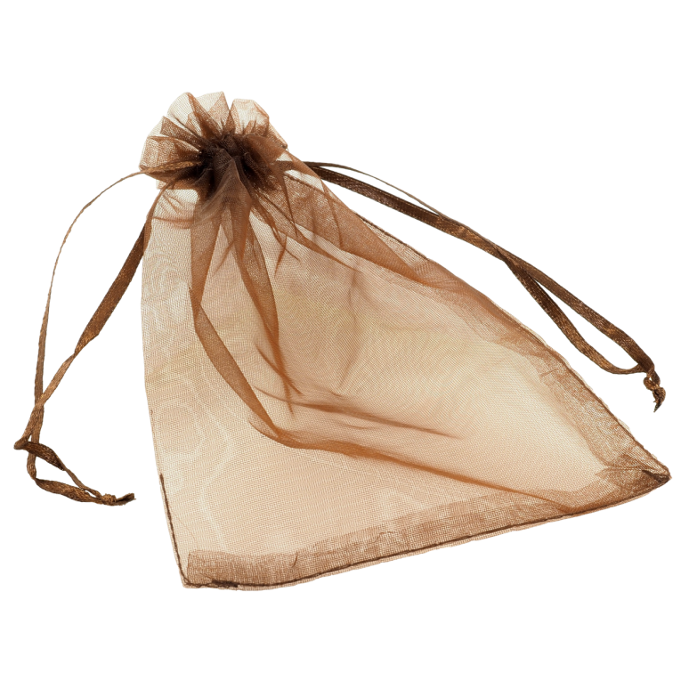 Мешочек подарочный из органзы Коричневый размер 12х17см цена за 1 шт. фото №1