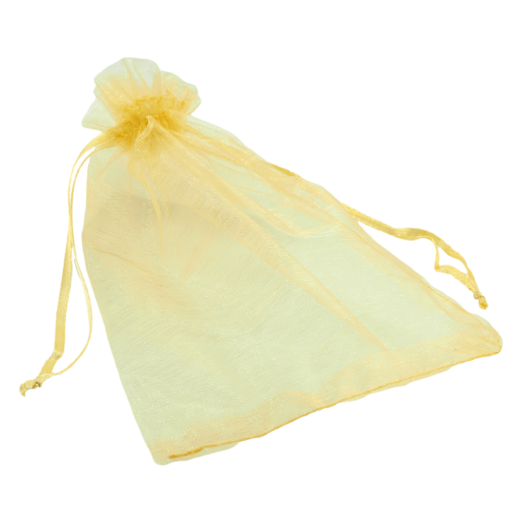 Мішечок подарунковий з органзи Жовтий розмір 12х17см ціна за 1 шт. фото №5