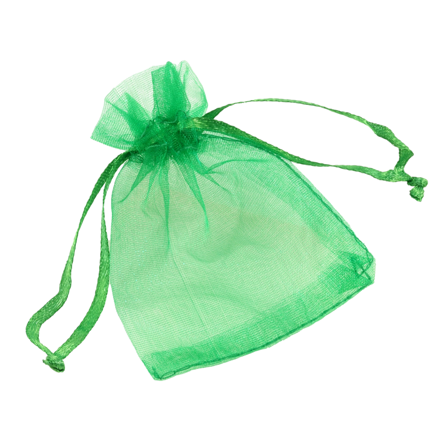 Мешочек подарочный из органзы Зеленый размер 7х9см цена за 1 шт. фото №1