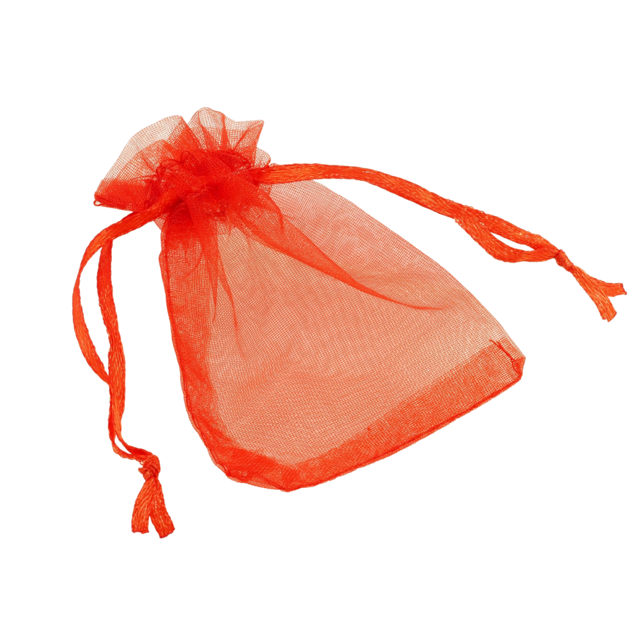 Мішечок подарунковий з органзи Червоний розмір 7х9см ціна за 1 шт. фото №1