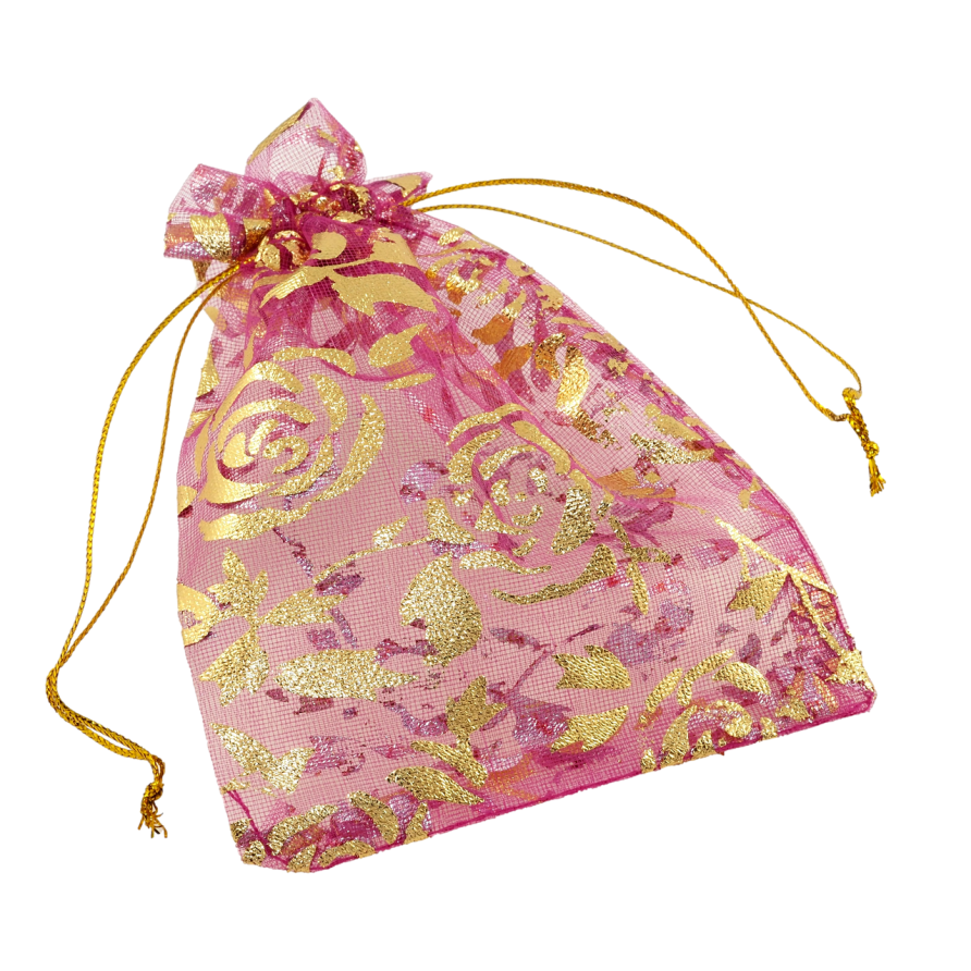 Мешочек подарочный из органзы Цветочный узор, цвет розовый размер 8х12см цена за 1 шт. фото №1 Мешочек подарочный из органзы Цветочный узор, цвет розовый размер 8х12см цена за 1 шт. фото №1