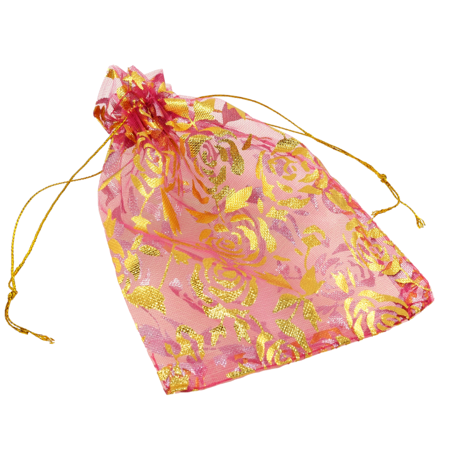 Мешочек подарочный из органзы Цветочный узор, цвет розовый размер 10х13см цена за 1 шт. фото №1 Мешочек подарочный из органзы Цветочный узор, цвет розовый размер 10х13см цена за 1 шт. фото №1