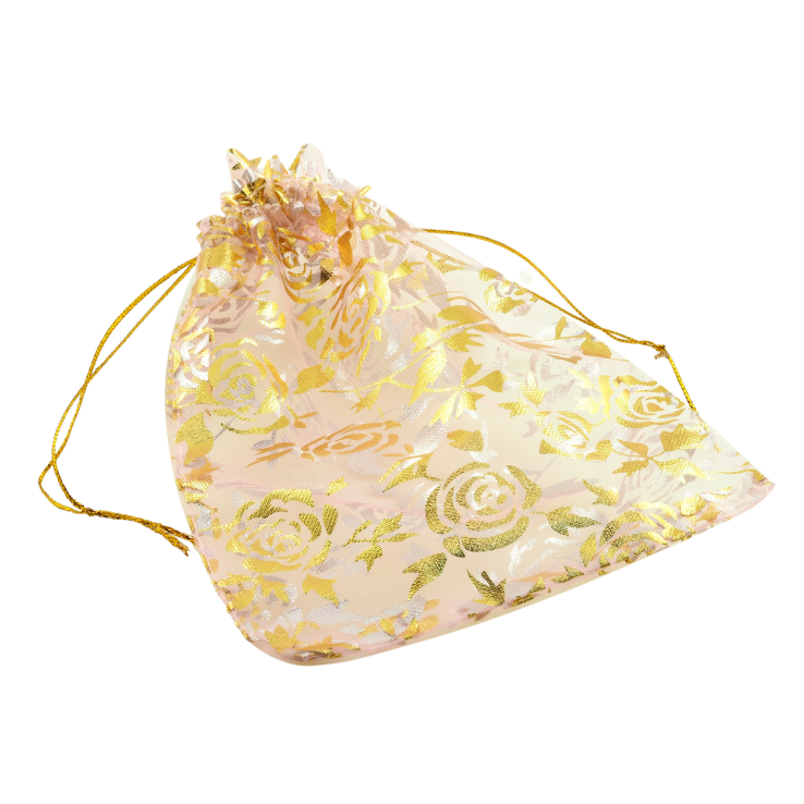 Мешочек подарочный из органзы Цветочный узор размер 12х17см цена за 1 шт. фото №18