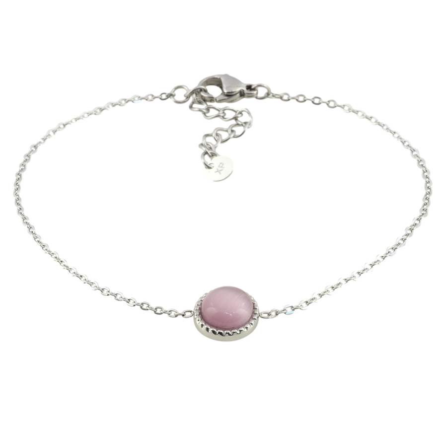 Браслет Xuping ТТМ Stainless Steel цвет Родий Цепочка с камнем Кошачий Глаз длина с доп.цеп. 18.5-22см х 1мм фото №1 Браслет Xuping ТТМ Stainless Steel цвет Родий Цепочка с камнем Кошачий Глаз длина с доп.цеп. 18.5-22см х 1мм фото №1