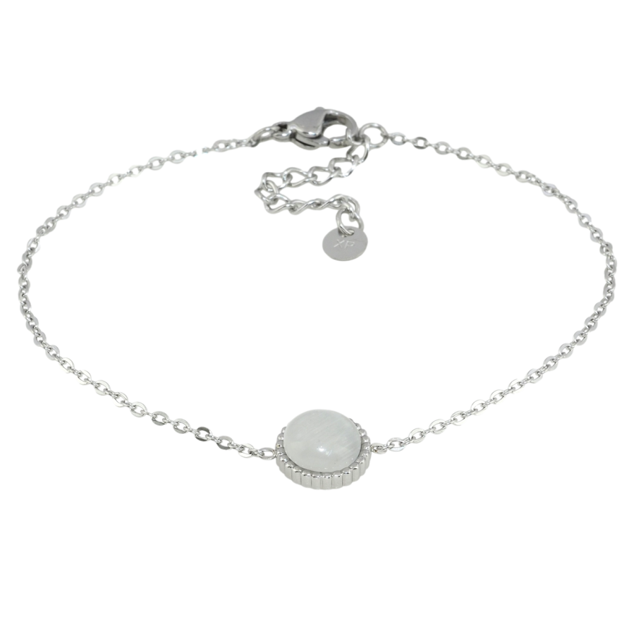 Браслет Xuping ТТМ Stainless Steel колір Родій Ланцюжок з каменем Котяче Око довжина з доп.цеп. 18.5-22см х 1мм фото №1 Браслет Xuping ТТМ Stainless Steel колір Родій Ланцюжок з каменем Котяче Око довжина з доп.цеп. 18.5-22см х 1мм фото №1