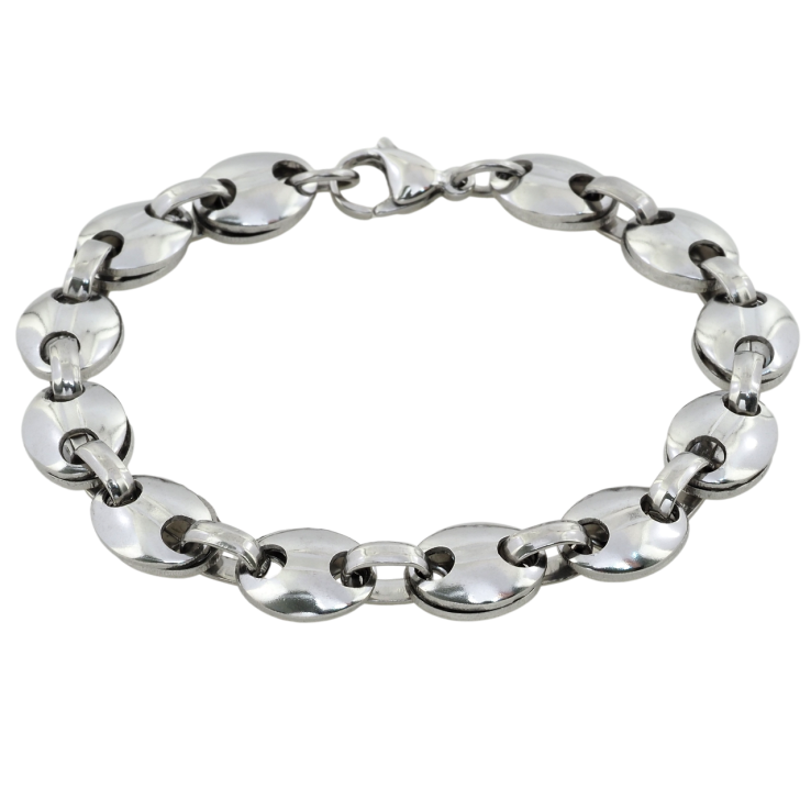 Браслет Xuping ТТМ Stainless Steel цвет Родий Цепочка плетение Молот длина 21.5см х 3-10мм фото №16 Браслет Xuping ТТМ Stainless Steel цвет Родий Цепочка плетение Молот длина 21.5см х 3-10мм фото №16