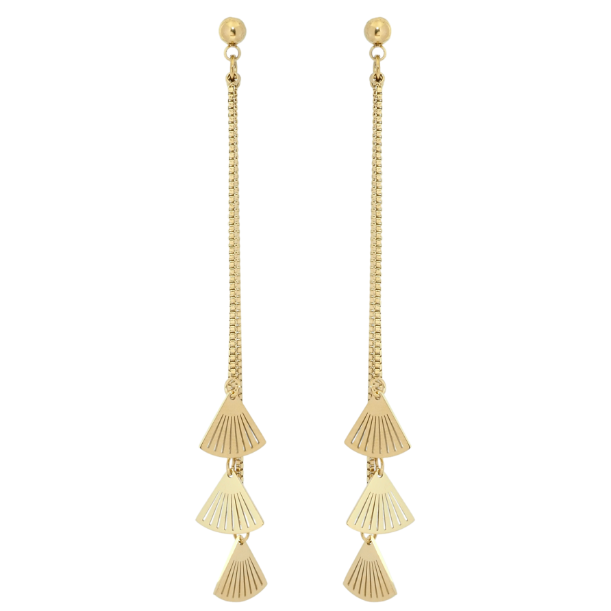 Сережки Xuping TTM Stainless Steel колір 14K пусети Декоративні підвіски фото №1