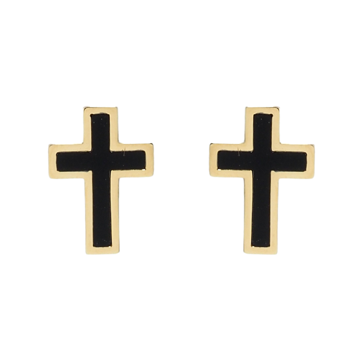 Серьги Xuping TTM Stainless Steel цвет 14K пусеты Крестики фото №13 Серьги Xuping TTM Stainless Steel цвет 14K пусеты Крестики фото №13