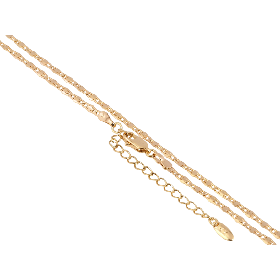 Цепочка Xuping Позолота 18K Плетение Фантазийное длина с доп.цепочкой 45-50см х 2.5мм фото №1