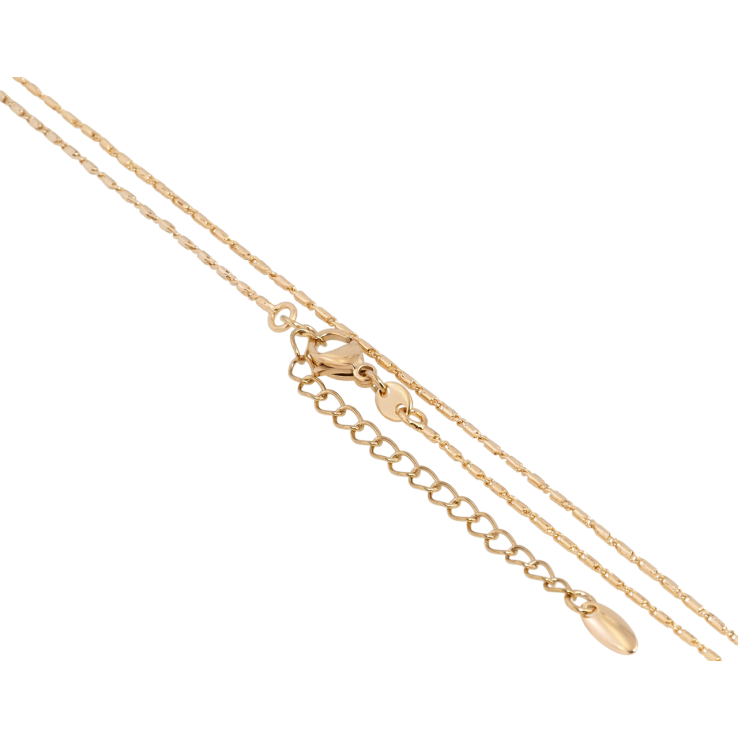 Цепочка Xuping Позолота 18K Плетение Бочонки длина с доп.цепочкой 46-51см х 1мм фото №8