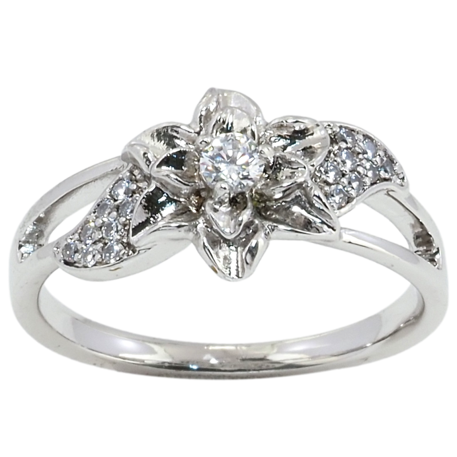 Кольцо Xuping Родий Лилия фото №1