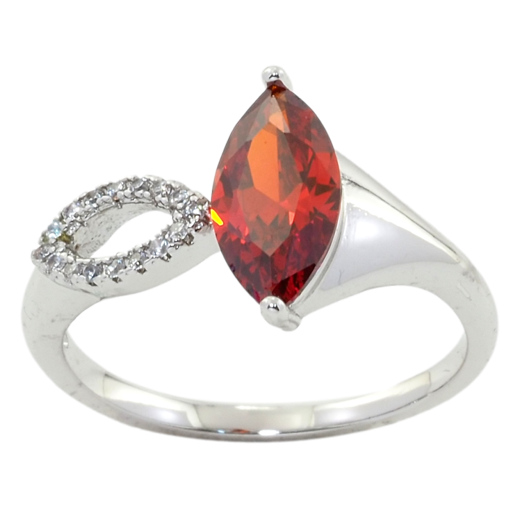 Каблучка Xuping Родій Червоний фіаніт фото №12