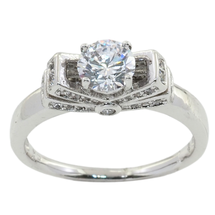 Кольцо Xuping Родий Вставка фианит фото №13 Кольцо Xuping Родий Вставка фианит фото №13