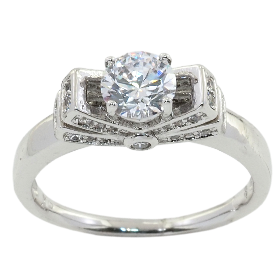 Кольцо Xuping Родий Вставка фианит фото №1 Кольцо Xuping Родий Вставка фианит фото №1