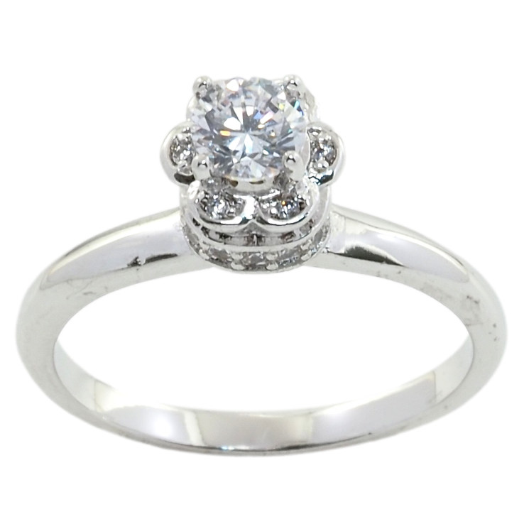 Кольцо Xuping Родий Цветок с цирконием фото №22 Кольцо Xuping Родий Цветок с цирконием фото №22