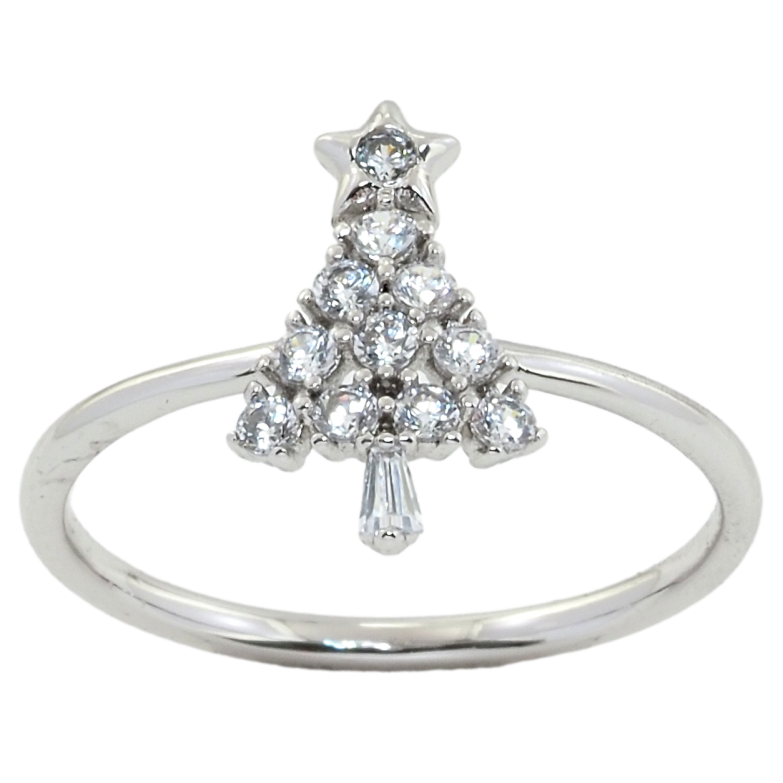 Каблучка Xuping Родій Ялинка інкрустація цирконієм фото №1 Каблучка Xuping Родій Ялинка інкрустація цирконієм фото №1