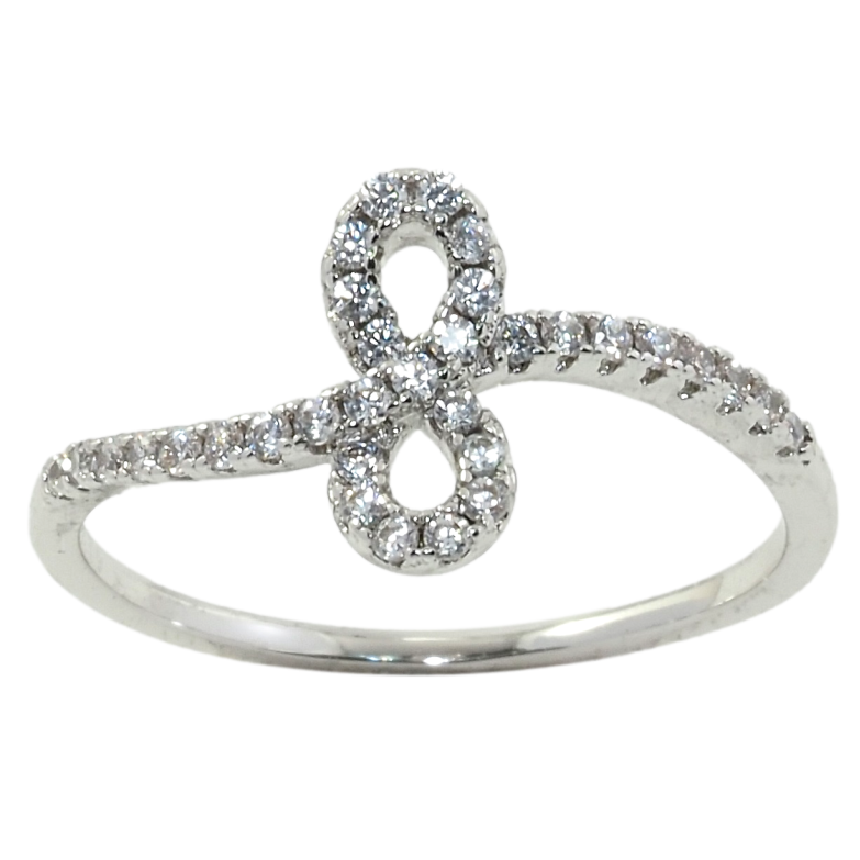 Каблучка Xuping Родій Вісімка інкрустація цирконієм фото №1