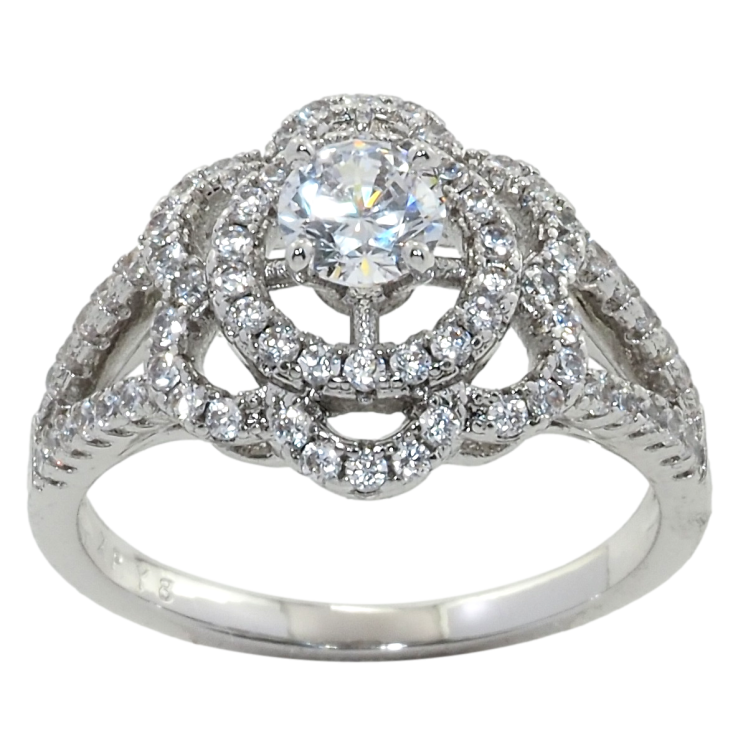 Кольцо Xuping Родий Цветок фото №24