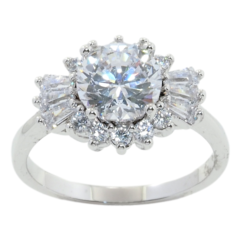 Каблучка Xuping Родій Інкрустація цирконієм фото №1