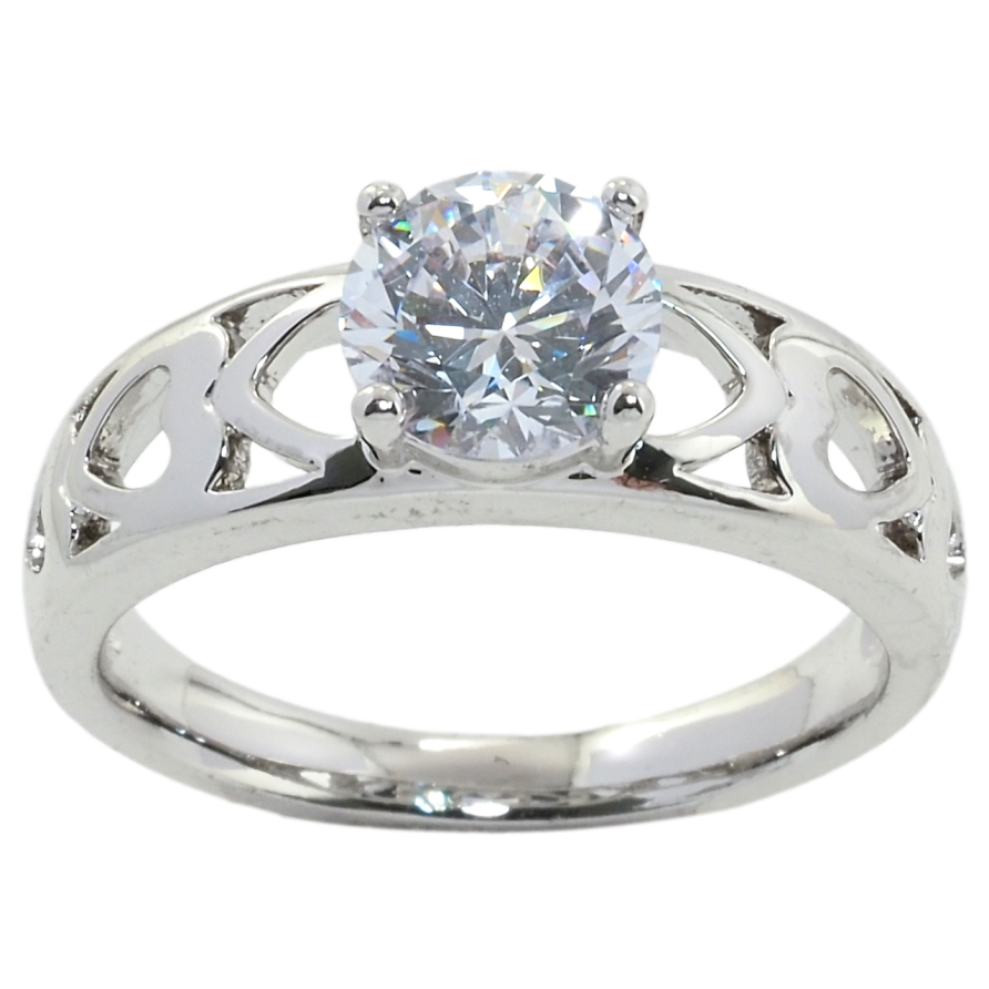 Кольцо Xuping Родий Фианит фото №1