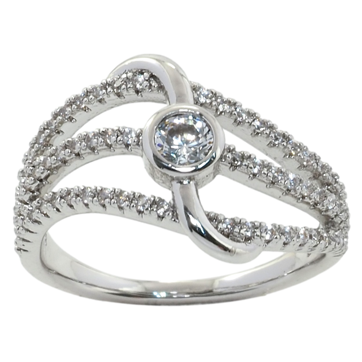 Кольцо Xuping Родий Инкрустация цирконием фото №10 Кольцо Xuping Родий Инкрустация цирконием фото №10