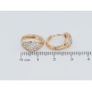 Серьги Xuping Позолота 18K колечки Инкрустация цирконием фото №2