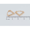 Серьги Xuping Позолота 18K колечки Треугольники с дорожками циркония фото №2 Серьги Xuping Позолота 18K колечки Треугольники с дорожками циркония фото №2