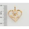 Кулон Xuping Позолота 18K Серце з квіточкою для ланцюжка до 5мм фото №2 Кулон Xuping Позолота 18K Серце з квіточкою для ланцюжка до 5мм фото №2