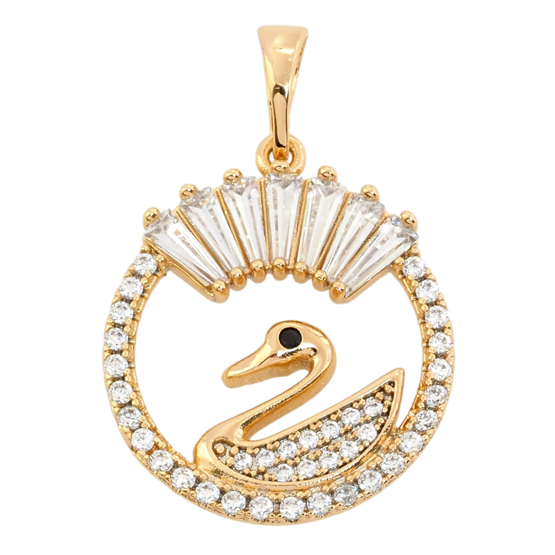 Кулон Xuping Позолота 18K Лебедь для цепочки до 5мм фото №1