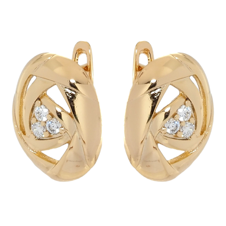 Сережки Xuping M&L Колір 18K англійський замок Декоративний орнамент з цирконієм фото №1