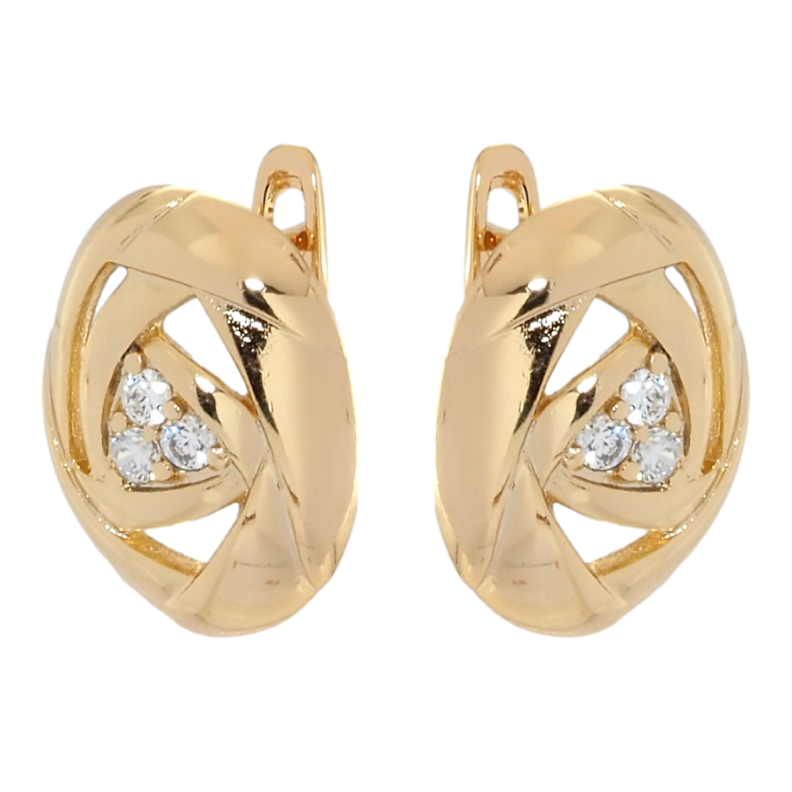 Серьги Xuping M&L Цвет 18K английский замок Декоративный орнамент с цирконием фото №1