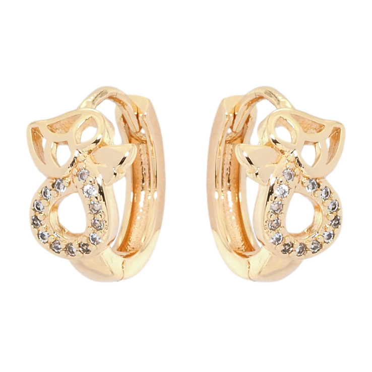 Серьги Xuping M&L Цвет 18K колечки Декоративный узор с цирконием фото №7