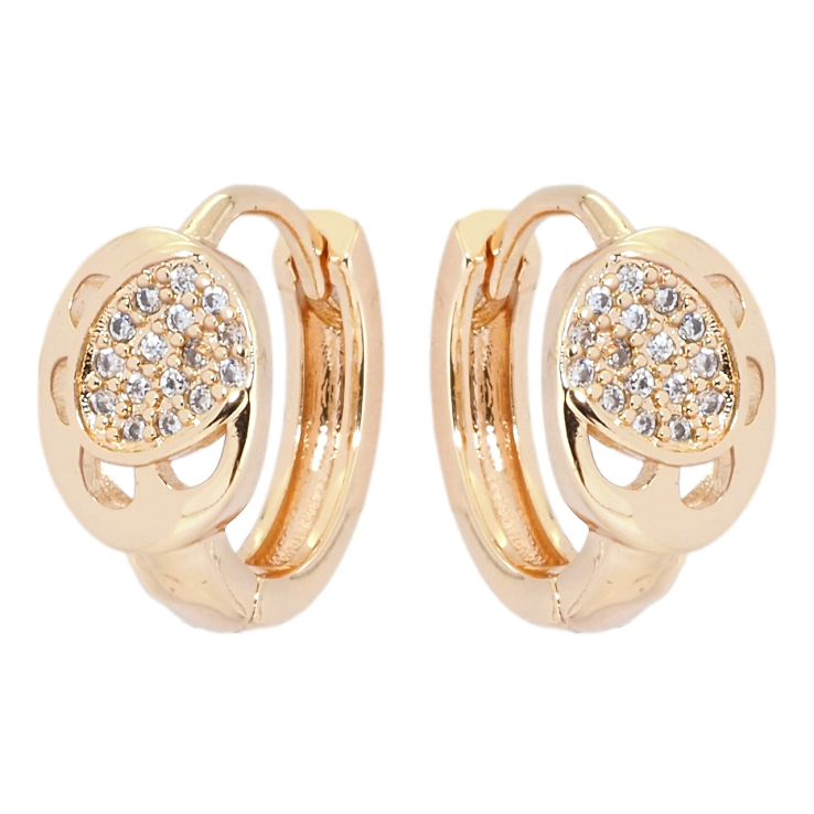 Серьги Xuping M&L Цвет 18K колечки Декоративный узор с цирконием фото №8