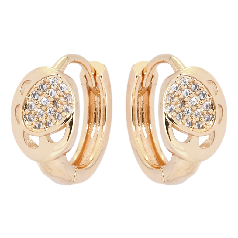 Серьги Xuping M&L Цвет 18K колечки Декоративный узор с цирконием фото №1