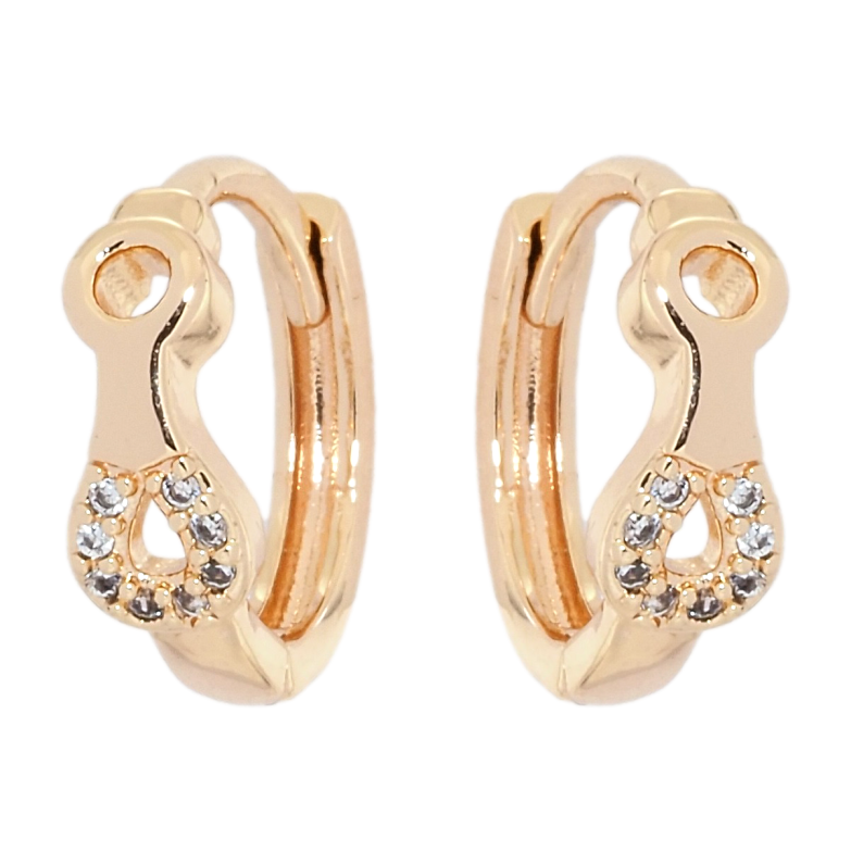 Серьги Xuping M&L Цвет 18K колечки Декоративный узор с цирконием фото №1