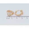 Серьги Xuping M&L Цвет 18K колечки Декоративный узор с цирконием фото №2